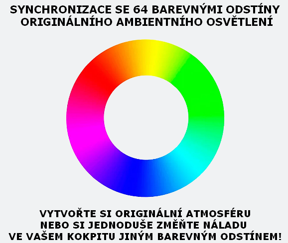 Ambiente osvětlení - podpora 64 originálních barev